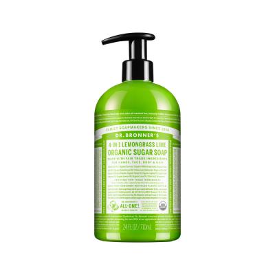 Dr. Bronner's Organic Sugar Soap 4-in-1 Lemongrass Lime (Pump) 710ml